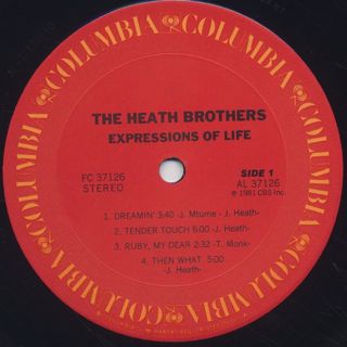 Heath Brothers / Expressions Of Life label