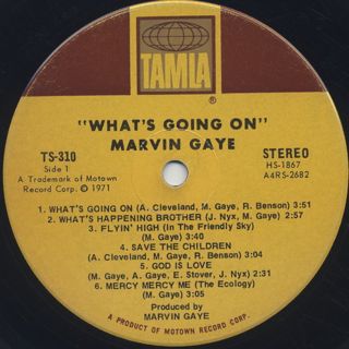 Marvin Gaye / What's Going On label
