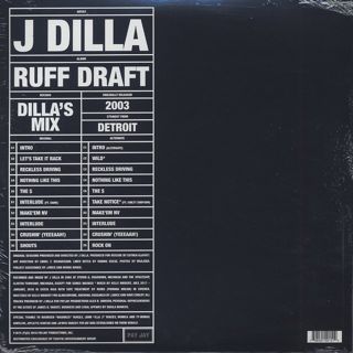 J Dilla / Ruff Draft (Dilla's Mix)(2LP) back