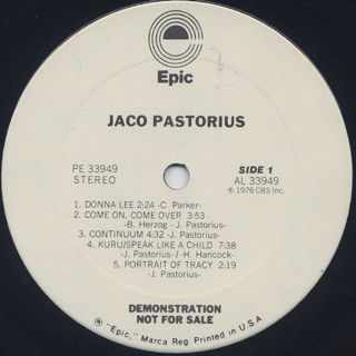 Jaco Pastorius / S.T. label