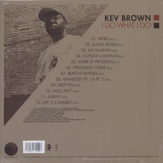 Kev Brown / I Do What I Do Instrumentals back