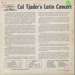 Cal Tjader / Cal Tjader's Latin Concert back