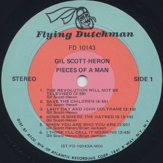 Gil Scott Heron / Pieces Of A Man label