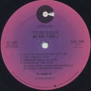 Sister Sledge / We Are Family label