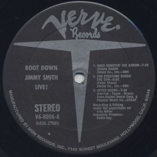 Jimmy Smith / Root Down Live! label