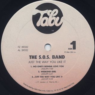 S.O.S. Band / Just The Way You Like It label