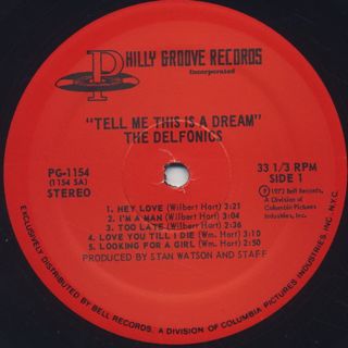 Delfonics / Tell Me This Is A Dream label