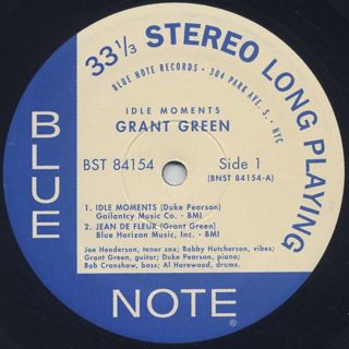 Grant Green / Idle Moments label