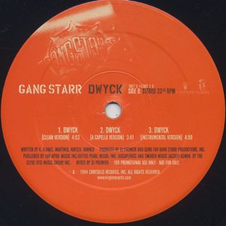 Gang Starr / Full Clip c/w DWYCK label