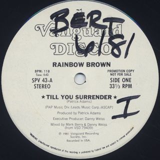 Rainbow Brown / Till You Surrender front