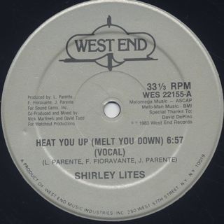 Shirley Lites / Heat You Up (Melt You Down) back