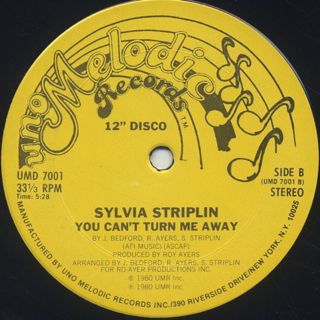 Sylvia Striplin / Give Me Your Love c/w You Can't Turn Me Away back