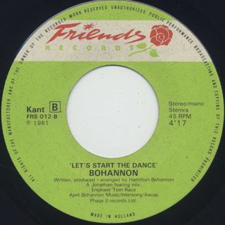 Bohannon / Let's Start II Dance Again ② label