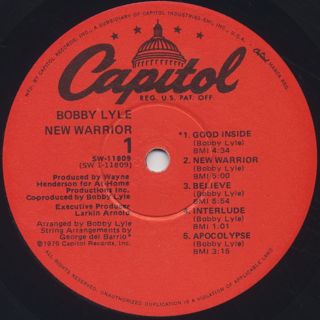 Bobby Lyle / New Warrior label