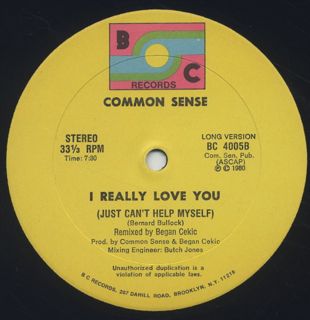 Common Sense / Just Can't Help Myself (I Really Love You) front