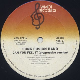 Funk Fusion Band / Can You Feel It front