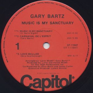 Gary Bartz / Music Is My Sanctuary label