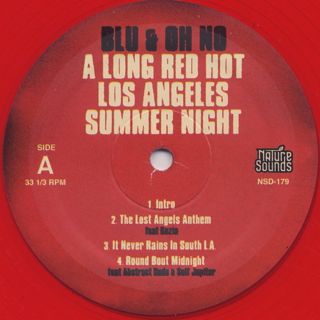 Blu & Oh No / A Long Red Hot Los Angeles Summer Night label