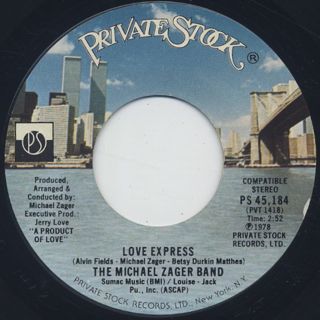 Michael Zager Band / Let's All Chant c/w Love Express back