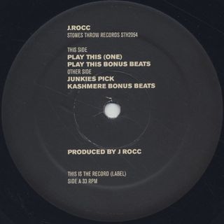 J.Rocc / Play This (One) label