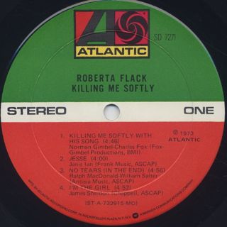Roberta Flack / Killing Me Softly label