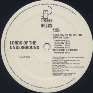 Lords Of The Underground / Here Come The Lords label