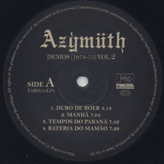 Azymuth / Demos (1973-75) Vol. 2 label