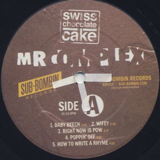 Mr. Complex / Swiss Chocolate Cake label