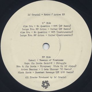 DJ Crucial / Retro/Active Vol. 1 label