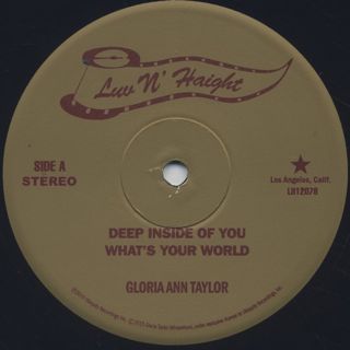 Gloria Ann Taylor / Deep Inside You label