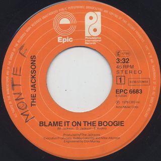 Jacksons / Blame It On The Boogie front
