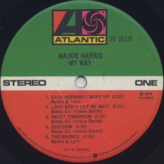 Major Harris / My Way label