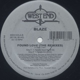 Blaze / Found Love (Remixes) back
