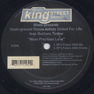 Blaze Presents Underground Dance Artists United For Life / Most Precious Love (Dennis Ferrer Remixes) back