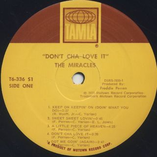 Miracles / Don't Cha Love It label