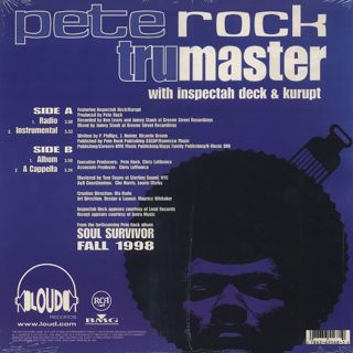 Pete Rock / Tru Master feat Inspectah Deck & Kurupt (w/Jacket) back