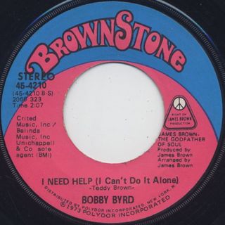 Bobby Byrd / Signed, Sealed & Delivered c/w I Need Help (I Can't Do It Alone) back