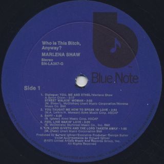 Marlena Shaw / Who Is This Bitch, Anyway? label