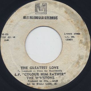 Winstons / The Greatest Love c/w Birds Of A Feather back