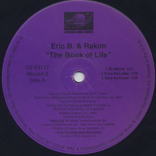 Rakim / The Book Of Life (Eric B. & Rakim's Greatest Hits) label
