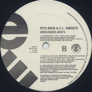 Pete Rock & C.L. Smooth / Unreleased Joints back