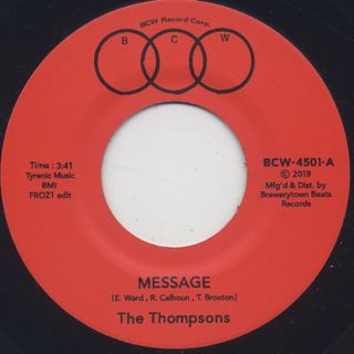 Thompsons / Message c/w I'll Always Love You front