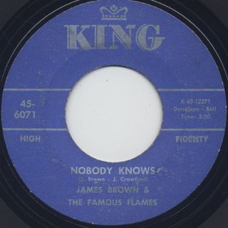 James Brown & The Famous Flames / Bring It Up c/w Nobody Knows ② back