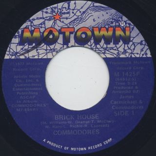 Commodores / Brick House c/w Captain Quick Draw ② front