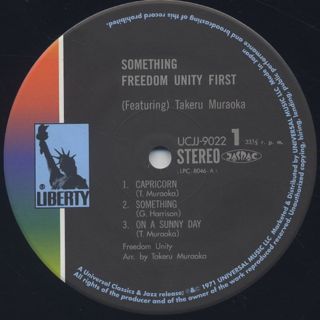 Freedom Unity First Featuring Takeru Muraoka / Something label