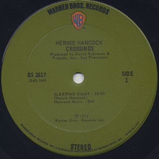Herbie Hancock / Crossings label