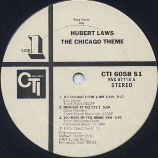Hubert Laws / The Chicago Theme label