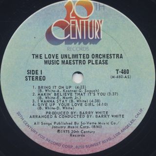 Love Unlimited Orchestra / Music Maestro Please label