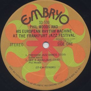 Phil Woods And His European Rhythm Machine / At The Frankfurt Jazz Festival label