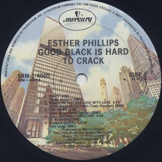 Esther Phillips / Good Black Is Hard To Crack label